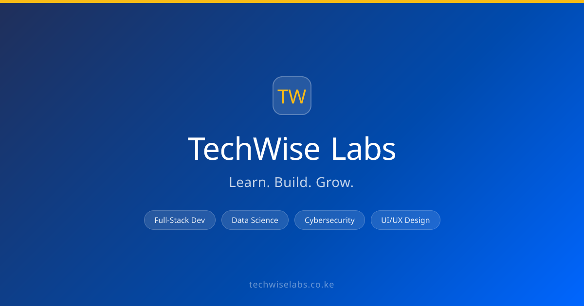 TechWise Labs — Learn. Build. Grow.